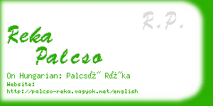 reka palcso business card